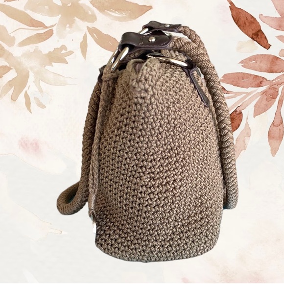 THE SAK LIGHT BROWN CROCHETED HANDBAG - Picture 2 of 6